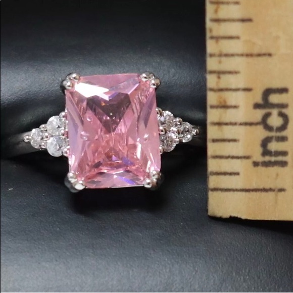🌷 Pink Sapphire Emerald Cut approx 4 cts.in .925 - Picture 5 of 5